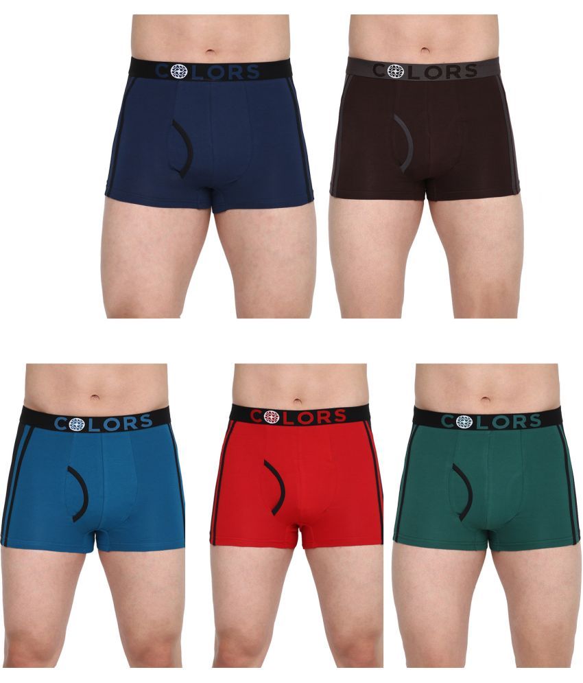     			COLORS by Rupa Frontline Multicolor Cotton Men's Trunks ( Pack of 5 )