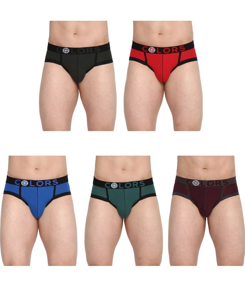     			COLORS by Rupa Frontline Multicolor Cotton Men's Briefs ( Pack of 5 )