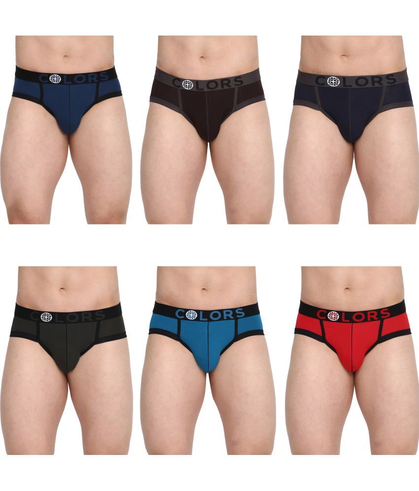     			COLORS by Rupa Frontline Multicolor Cotton Men's Briefs ( Pack of 6 )