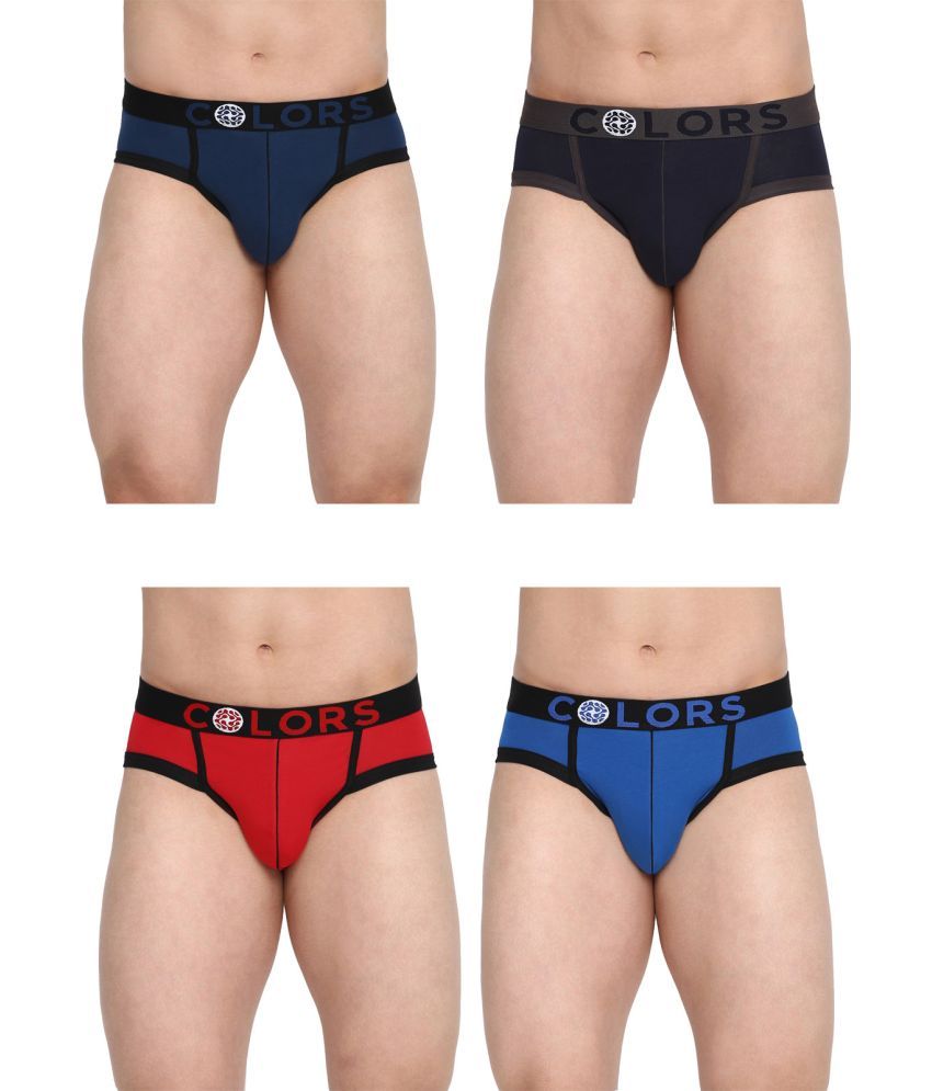     			COLORS by Rupa Frontline Multicolor Cotton Men's Briefs ( Pack of 4 )