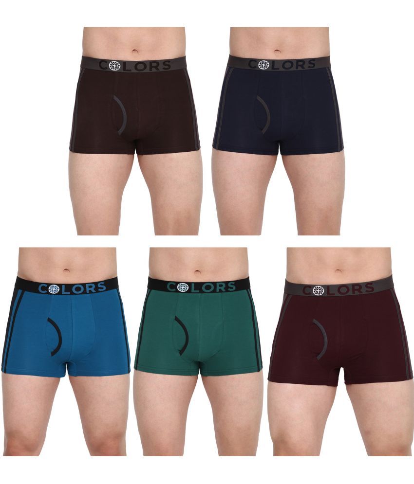     			COLORS by Rupa Frontline Multicolor Cotton Men's Trunks ( Pack of 5 )