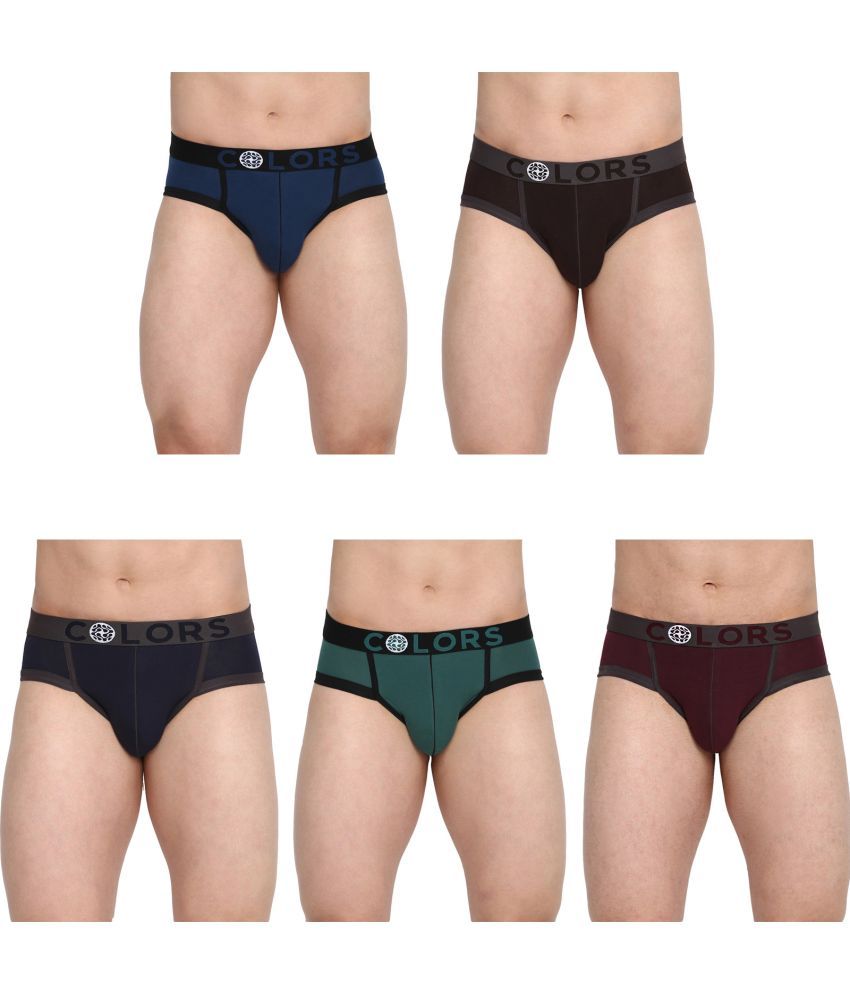     			COLORS by Rupa Frontline Multicolor Cotton Men's Briefs ( Pack of 5 )