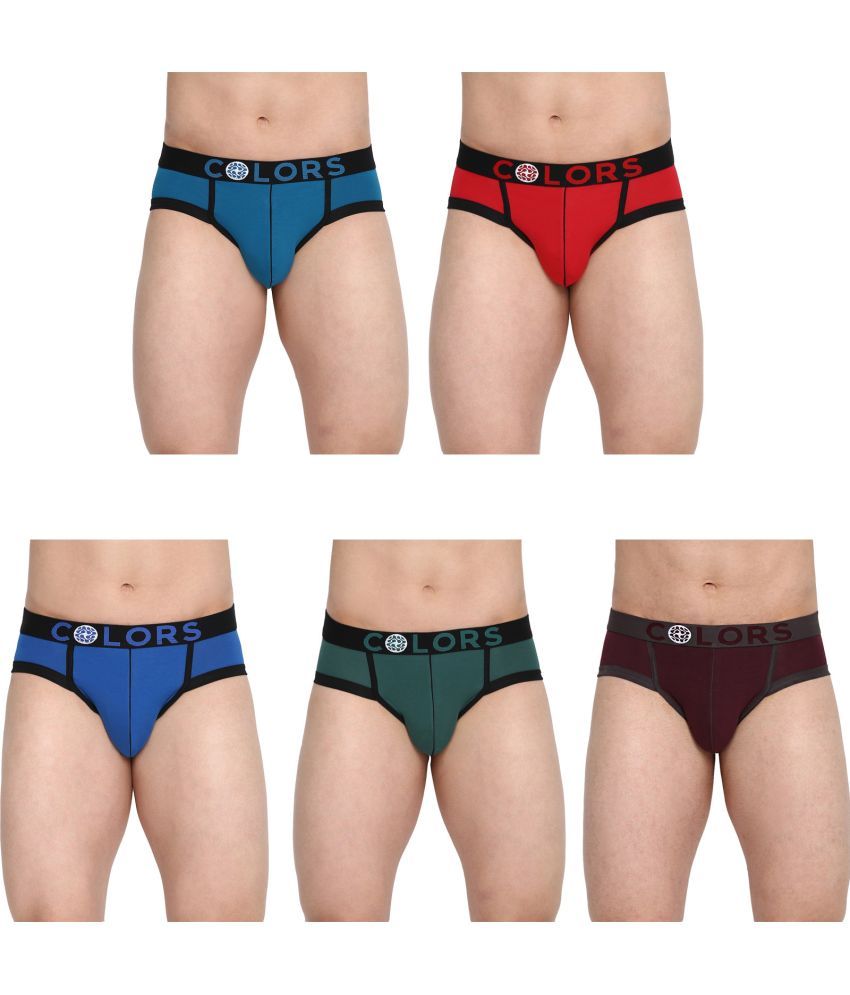     			COLORS by Rupa Frontline Multicolor Cotton Men's Briefs ( Pack of 5 )