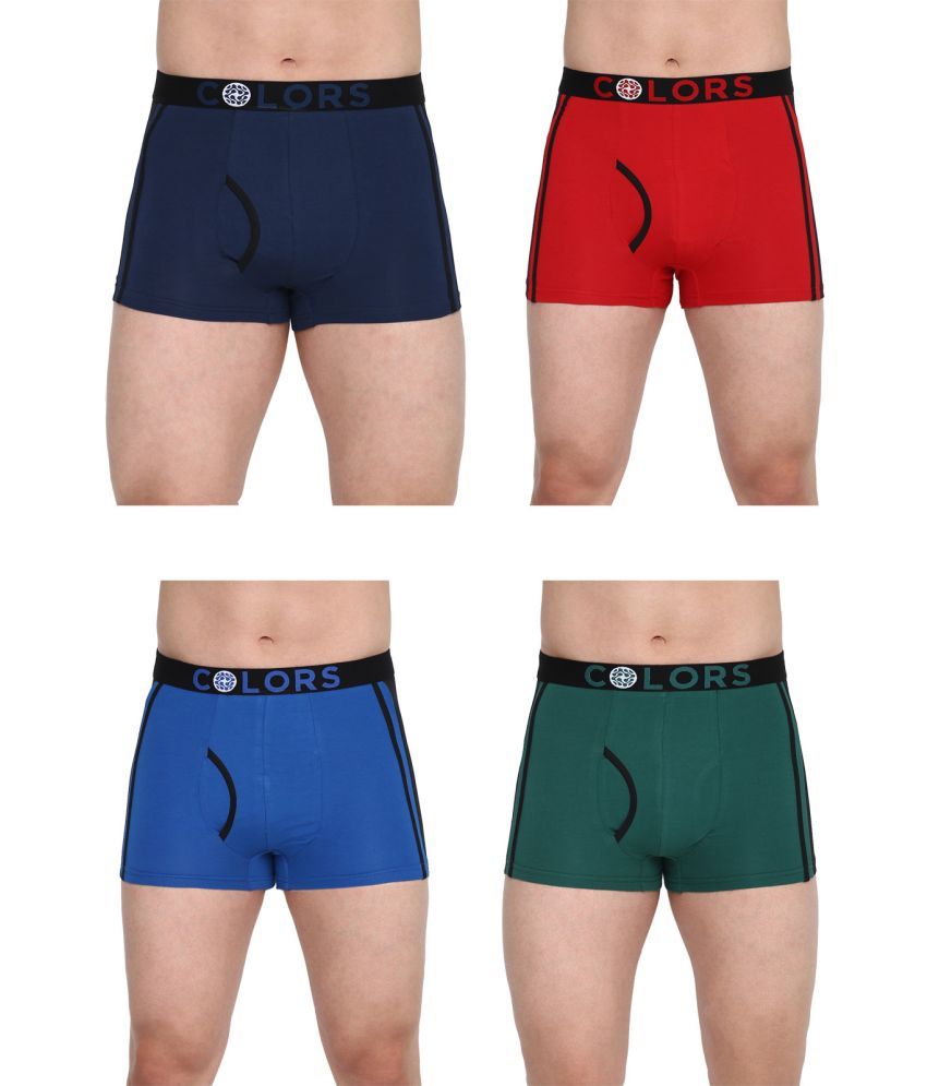     			COLORS by Rupa Frontline Multicolor Cotton Men's Trunks ( Pack of 4 )