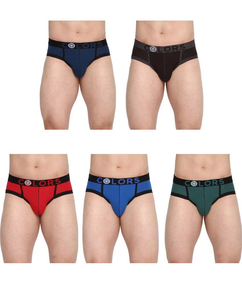     			COLORS by Rupa Frontline Multicolor Cotton Men's Briefs ( Pack of 5 )