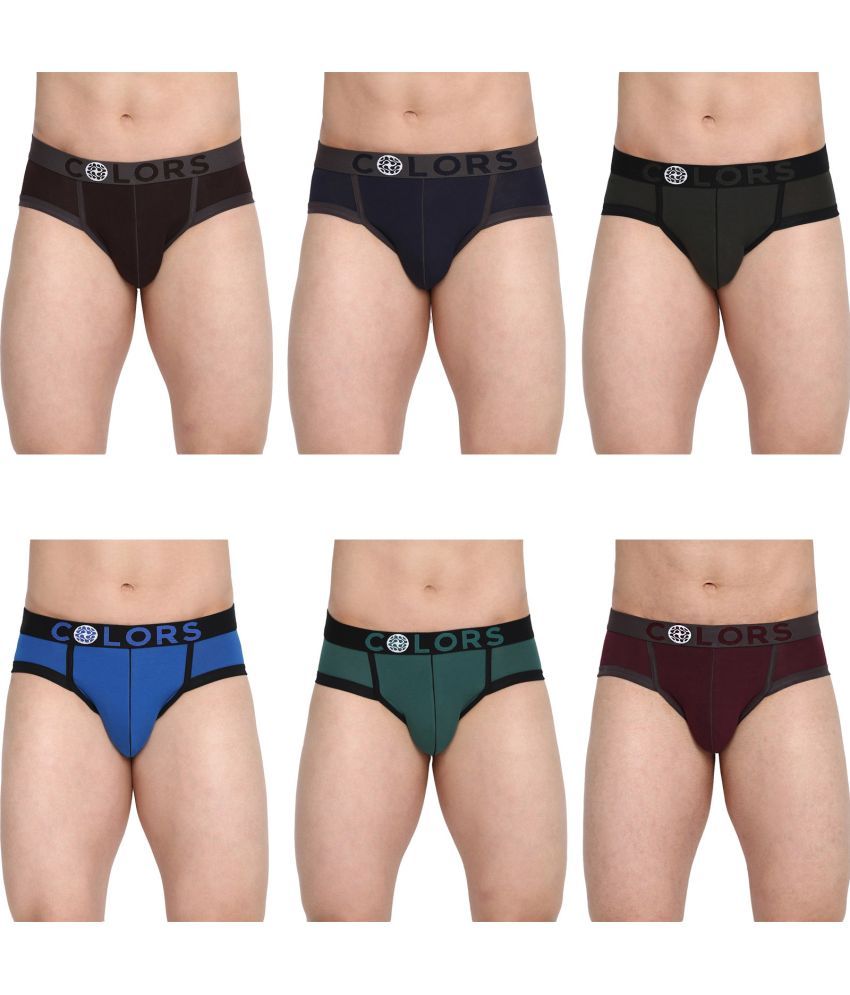     			COLORS by Rupa Frontline Multicolor Cotton Men's Briefs ( Pack of 6 )