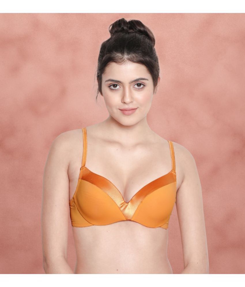     			Susie Orange Nylon Heavily Padded Women's Push Up Bra ( Pack of 1 )