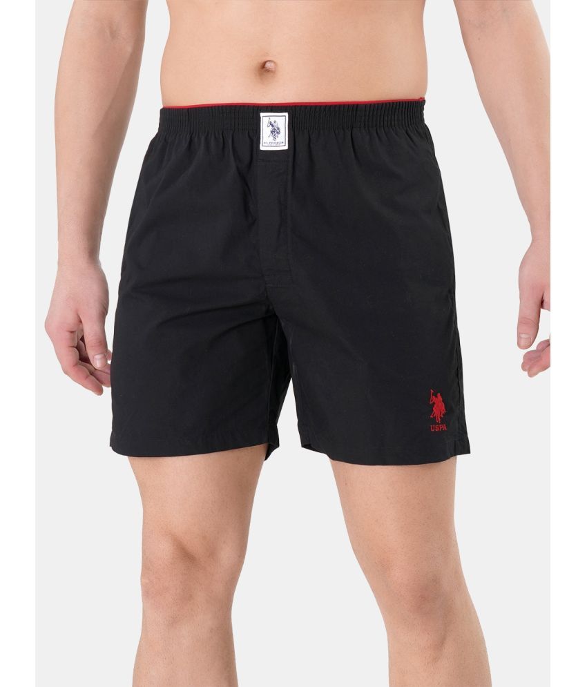     			U.S. Polo Assn. Black Cotton Men's Shorts ( Pack of 1 )