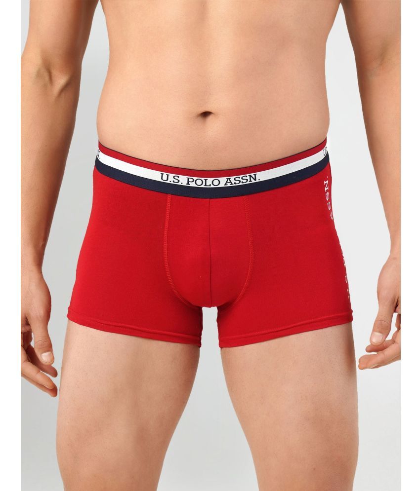     			U.S. Polo Assn. Red Cotton Men's Trunks ( Pack of 1 )