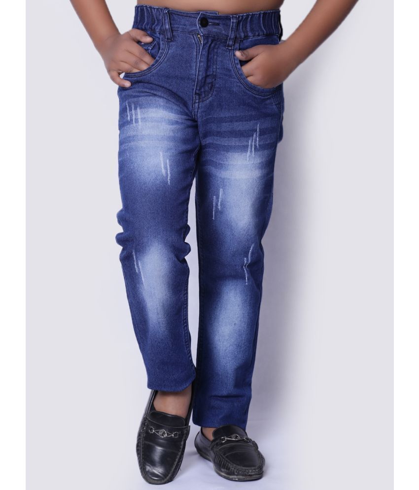     			022 Boys dark blue elastic jeans