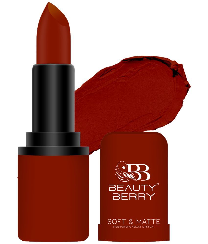     			Beauty Berry Soft & Matte Lipstick Non Drying with Velvet Matte Finish 4g, Red Carpet (Shade - 12)