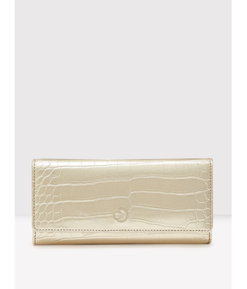     			Caprese Faux Leather Gold Women's Regular Wallet ( Pack of 1 )
