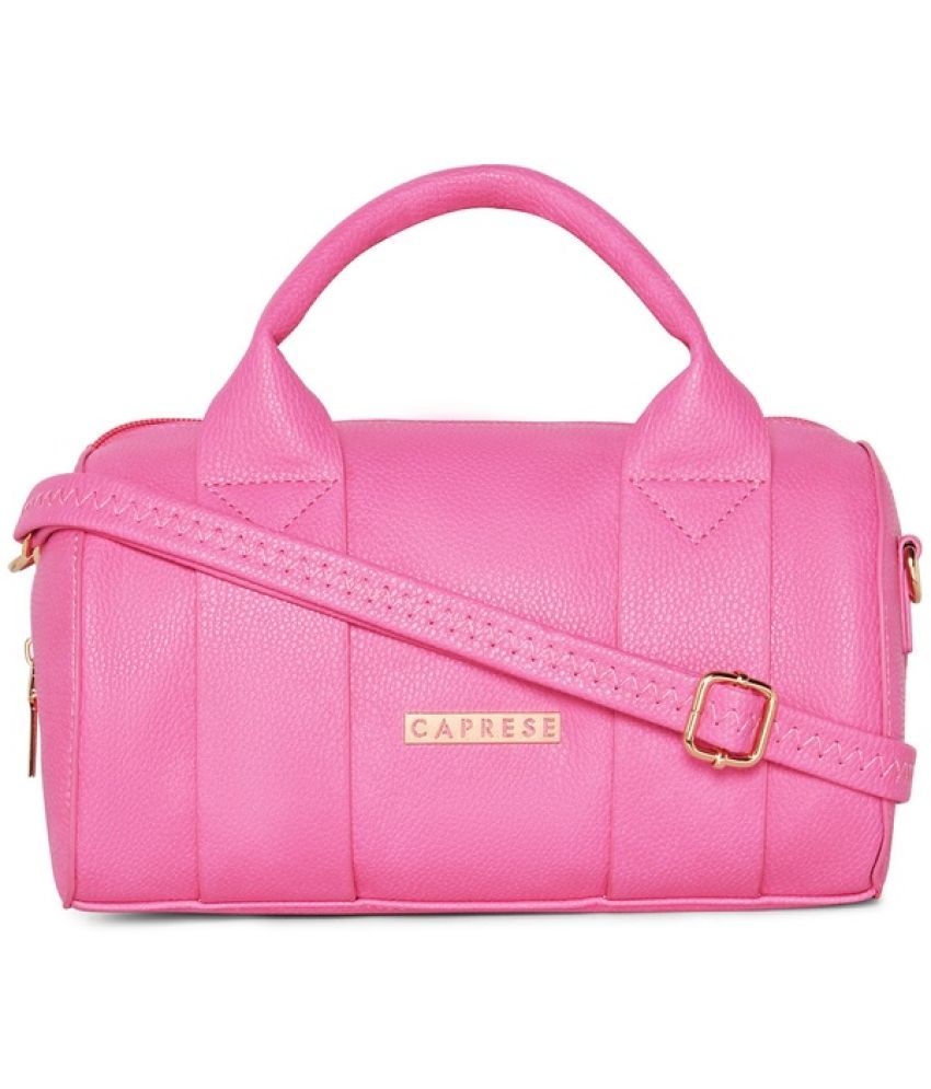     			Caprese Pink PU Satchel Bag