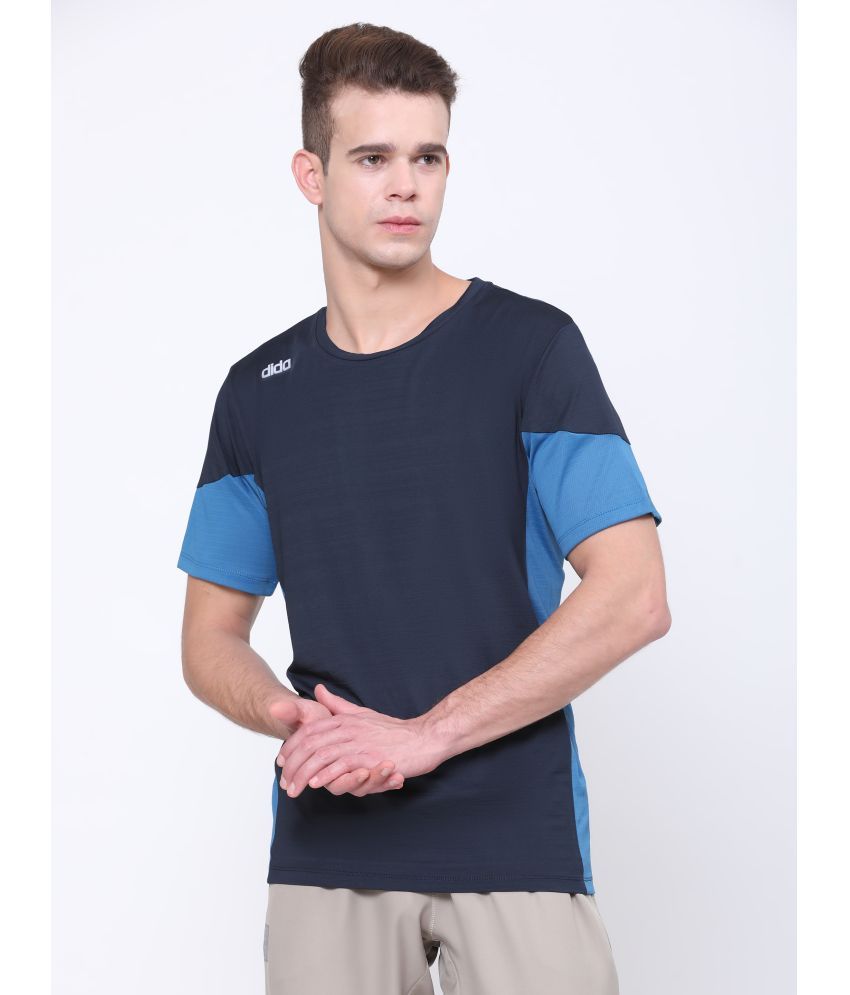     			Dida Sportswear Navy Polyester Regular Fit Men's Sports T-Shirt ( Pack of 1 )