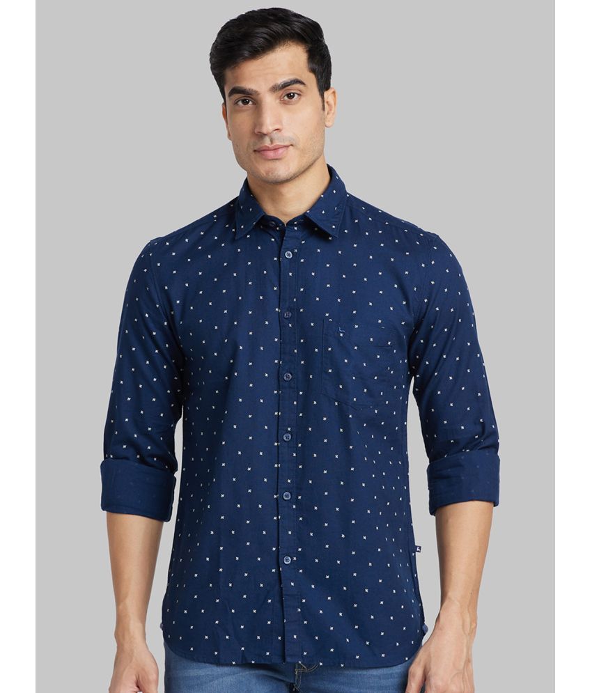     			Parx 100% Cotton Slim Fit Printed Full Sleeves Men's Casual Shirt - Blue ( Pack of 1 )