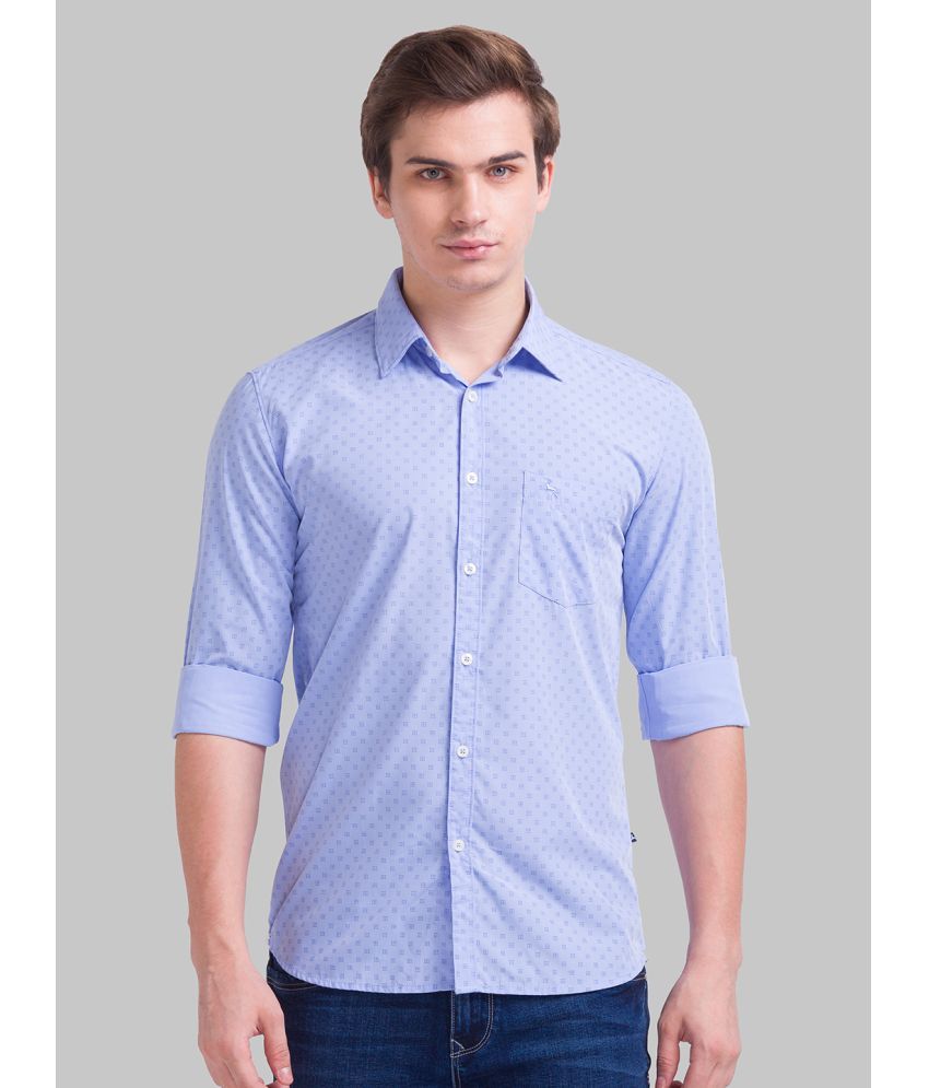     			Parx 100% Cotton Slim Fit Printed Full Sleeves Men's Casual Shirt - Blue ( Pack of 1 )