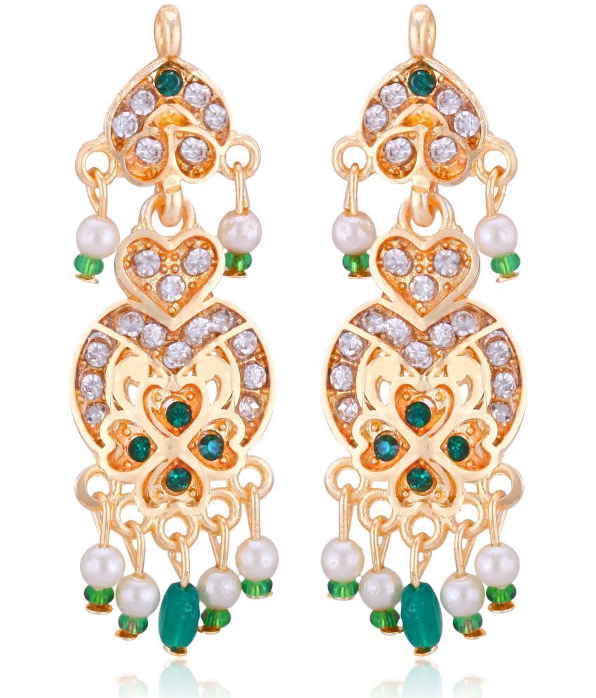     			VIVASTRI Green Jhumki Earrings ( Pack of 1 )