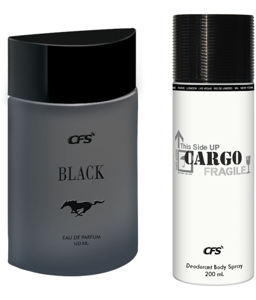     			CFS Black EDP Long Lasting Perfume & Cargo White Deodorant Body Spray
