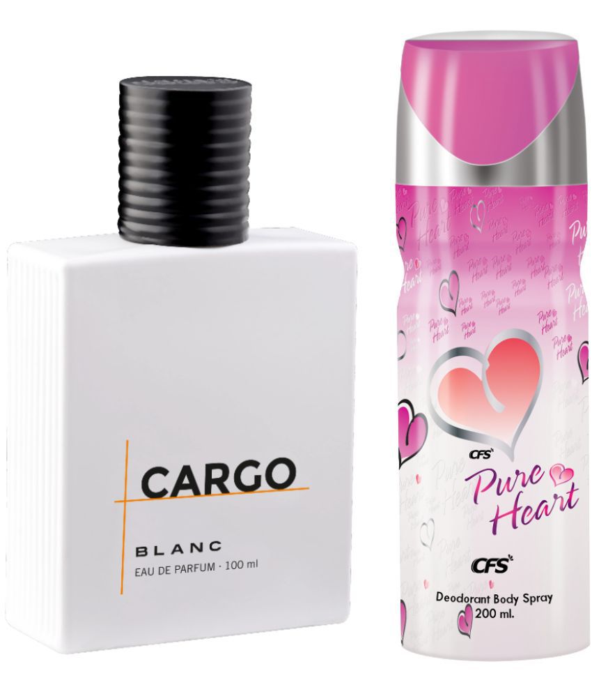     			CFS Cargo Blanc EDP Long Lasting Perfume & Pure Heart Pink Deodorant Body Spray