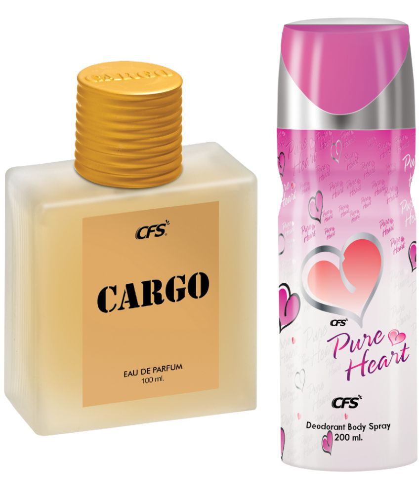     			CFS Cargo Khakhi EDP Long Lasting Perfume & Pure Heart Pink Deodorant Body Spray
