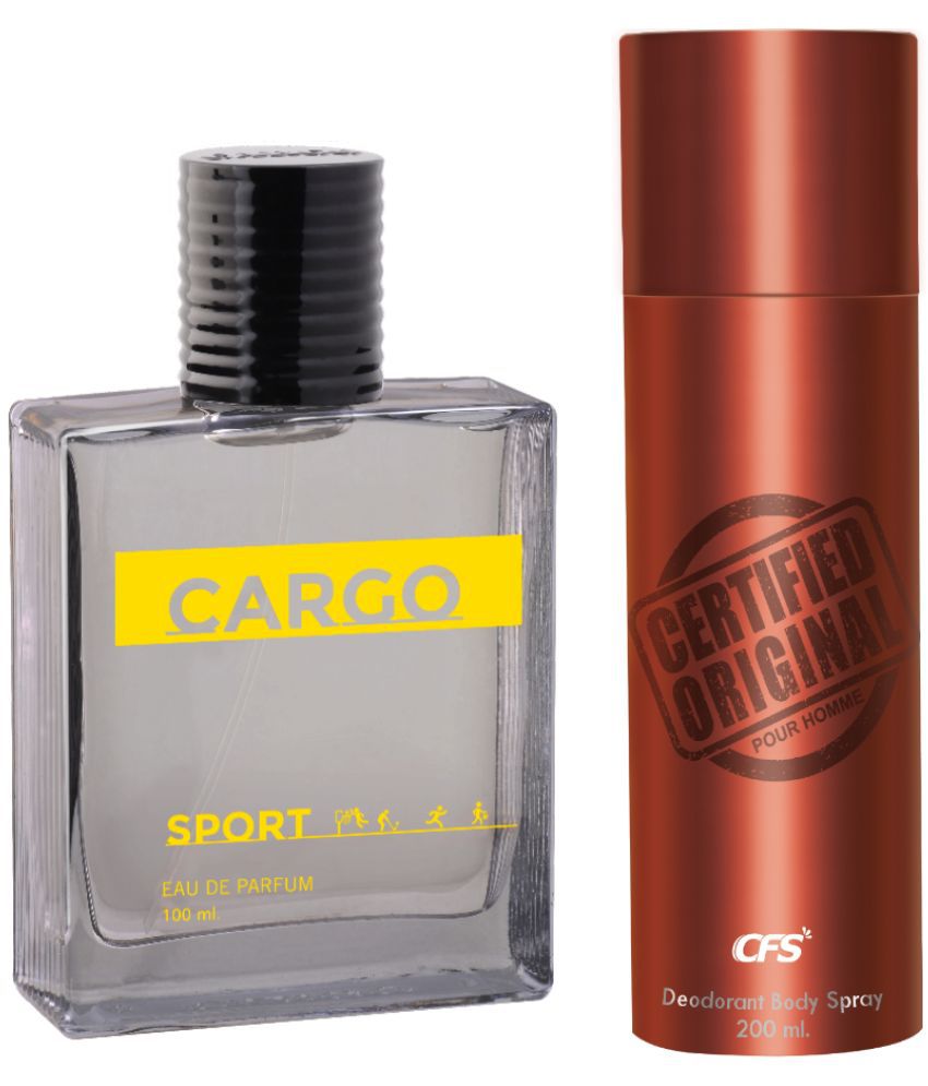     			CFS Cargo Sport EDP Long Lasting Perfume & Certified Brown Deodorant Body Spray