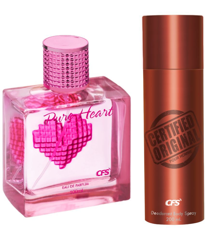     			CFS Pure Heart Pink EDP Long Lasting Perfume & Certified Brown Deodorant Body Spray