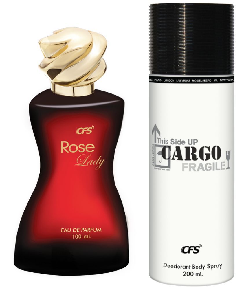     			CFS Rose Lady EDP Long Lasting Perfume & Cargo White Deodorant Body Spray