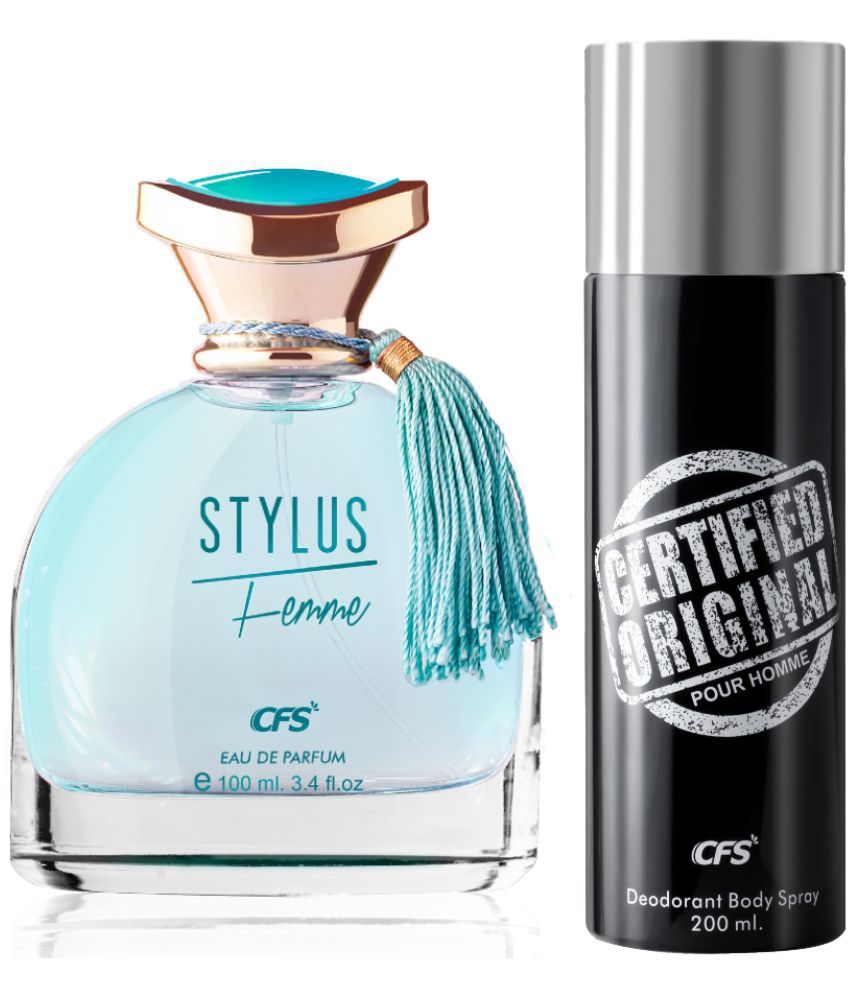     			CFS Stylus Blue EDP Long Lasting Perfume & Certified Black Deodorant Body Spray