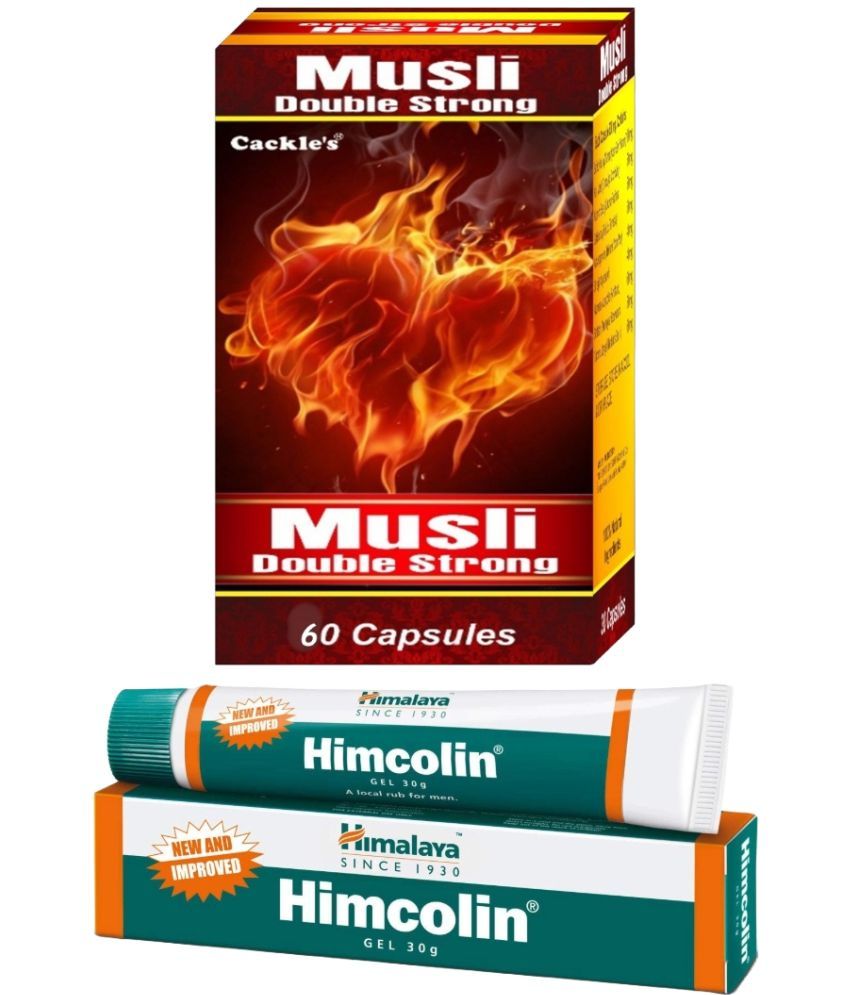     			Cackle's Musli Double Strong Herbal Capsule 60no.s & Himcolin Gel 30g Combo Pack For Men