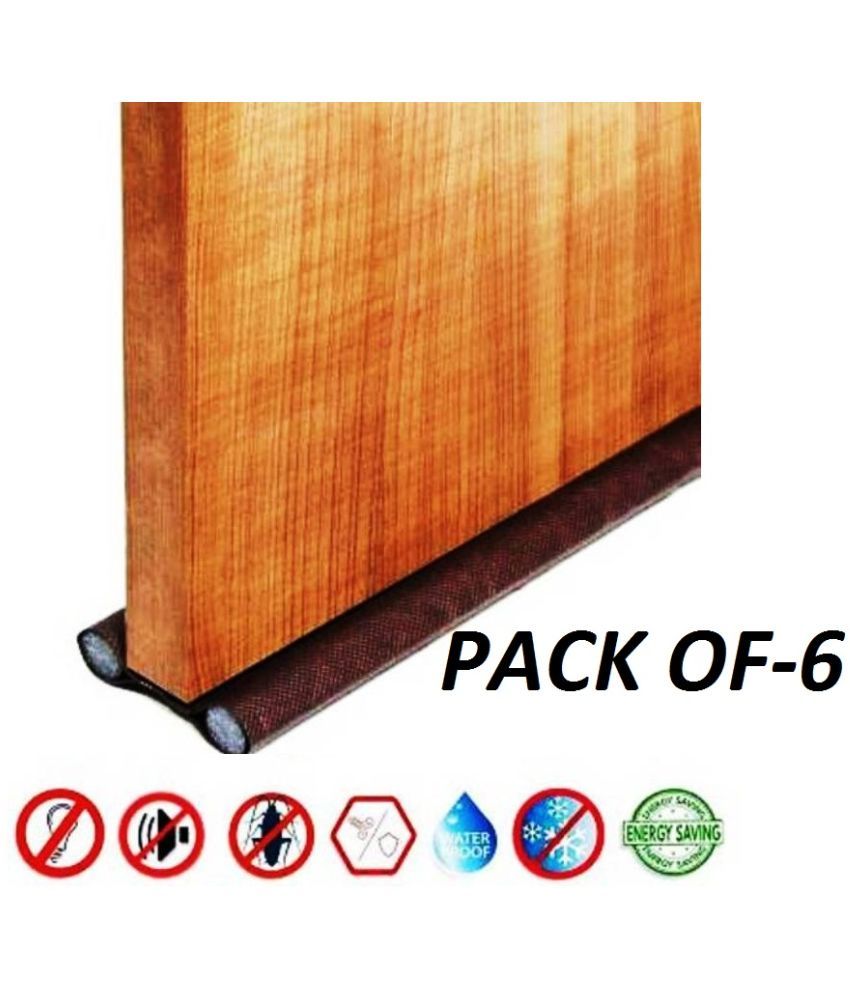     			Croon Door Bottom Sealing Strip Guard For Door (Size-36 inch) (Pack of 6 ) (Brown) Door Seal