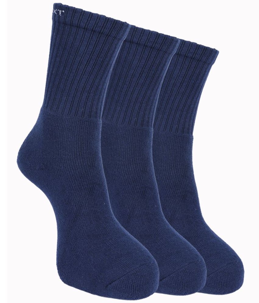     			Force NXT Cotton Blend Men's Self Design Multicolor Mid Length Socks ( Pack of 3 )