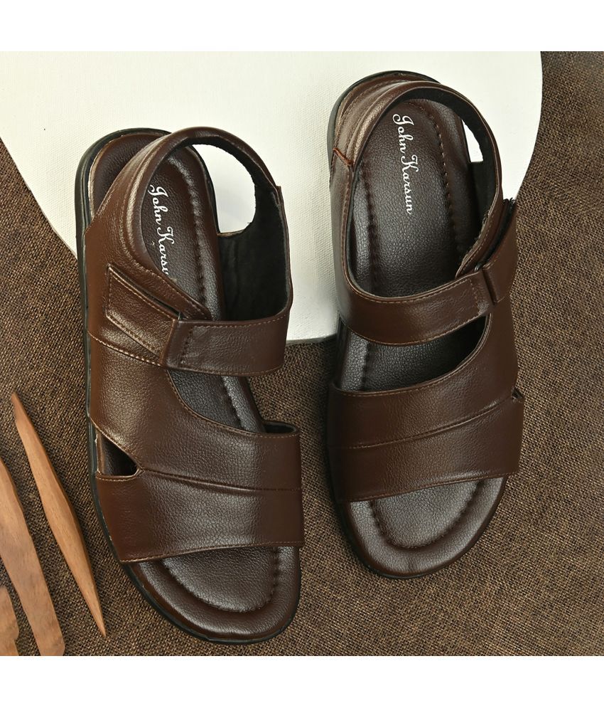     			John Karsun - Brown Men's Sandals