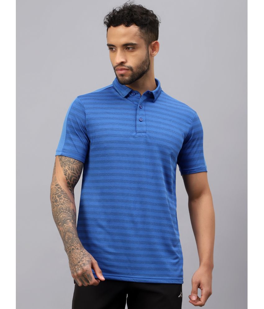     			Vector X Blue Polyester Regular Fit Men's Sports Polo T-Shirt ( Pack of 1 )
