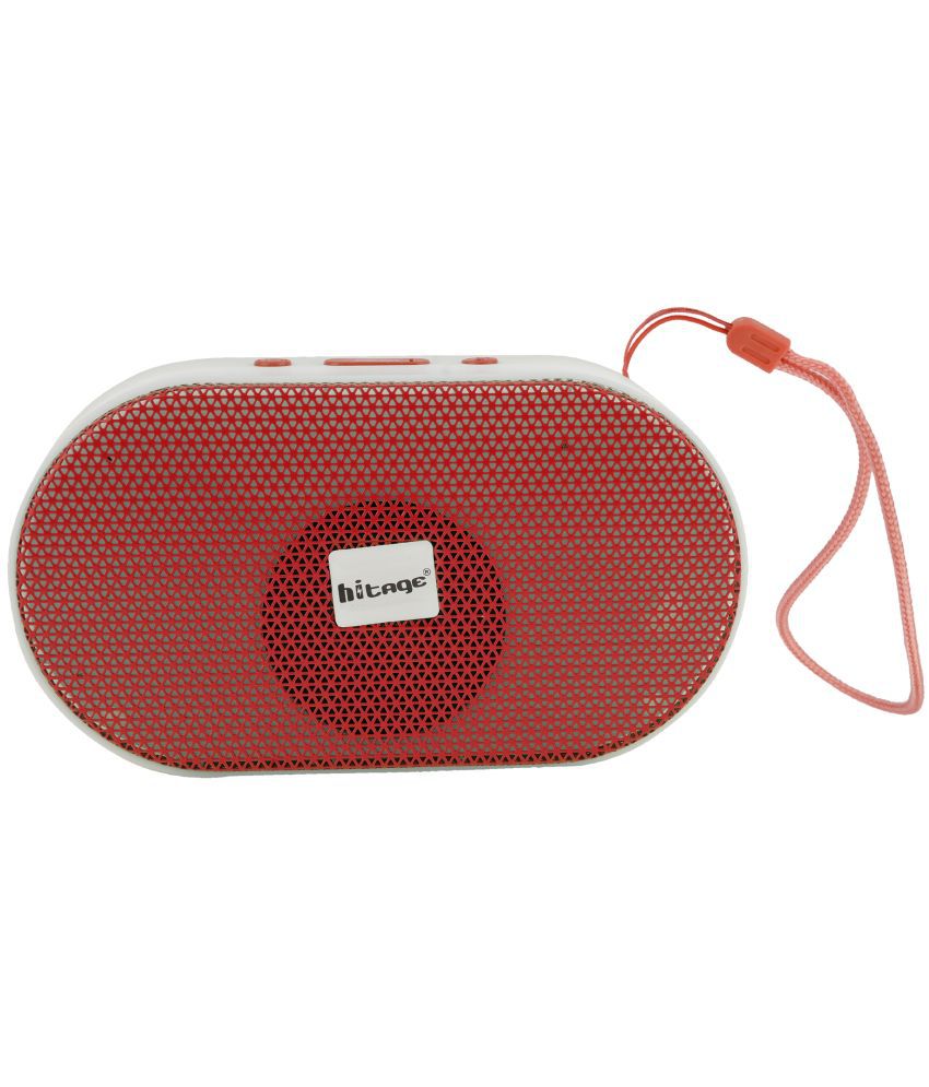     			hitage BT-5.0 Crystal 5 W Bluetooth Speaker Bluetooth V 5.0 with USB,SD card Slot Playback Time 24 hrs Red