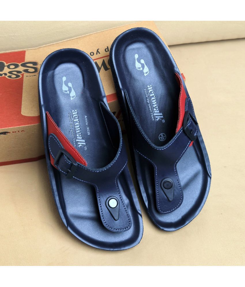     			Aerowalk Blue Men's Thong Flip Flop