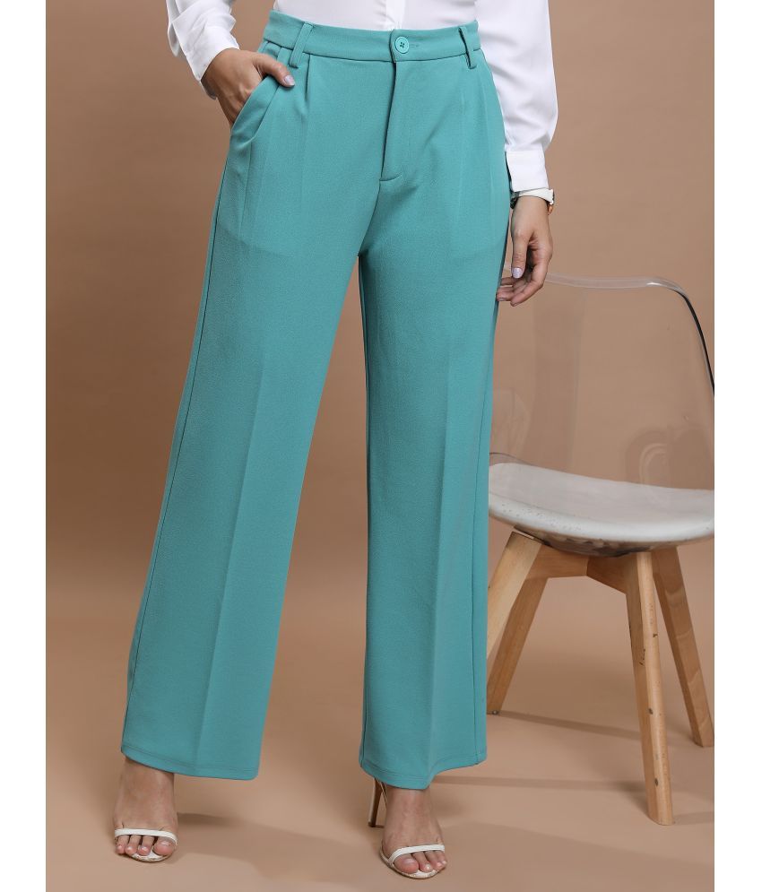     			Ketch Sea Green Polyester Regular Women's Bootcut Pants ( Pack of 1 )