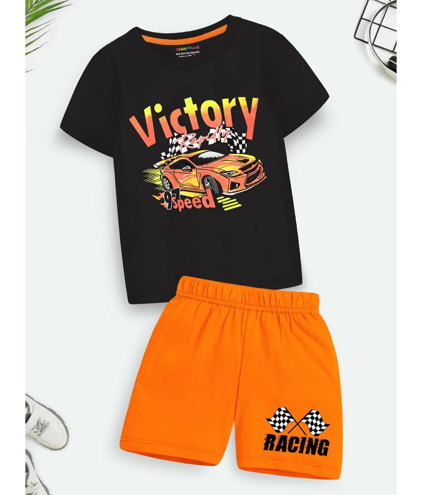     			Trampoline Multicolor Cotton Blend Boys T-Shirt & Shorts ( Pack of 1 )