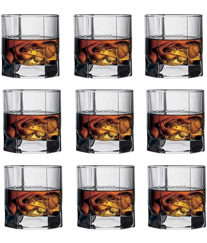     			AFAST Designer Glass Glass Whiskey Glasses 150 ml ( Pack of 9 )