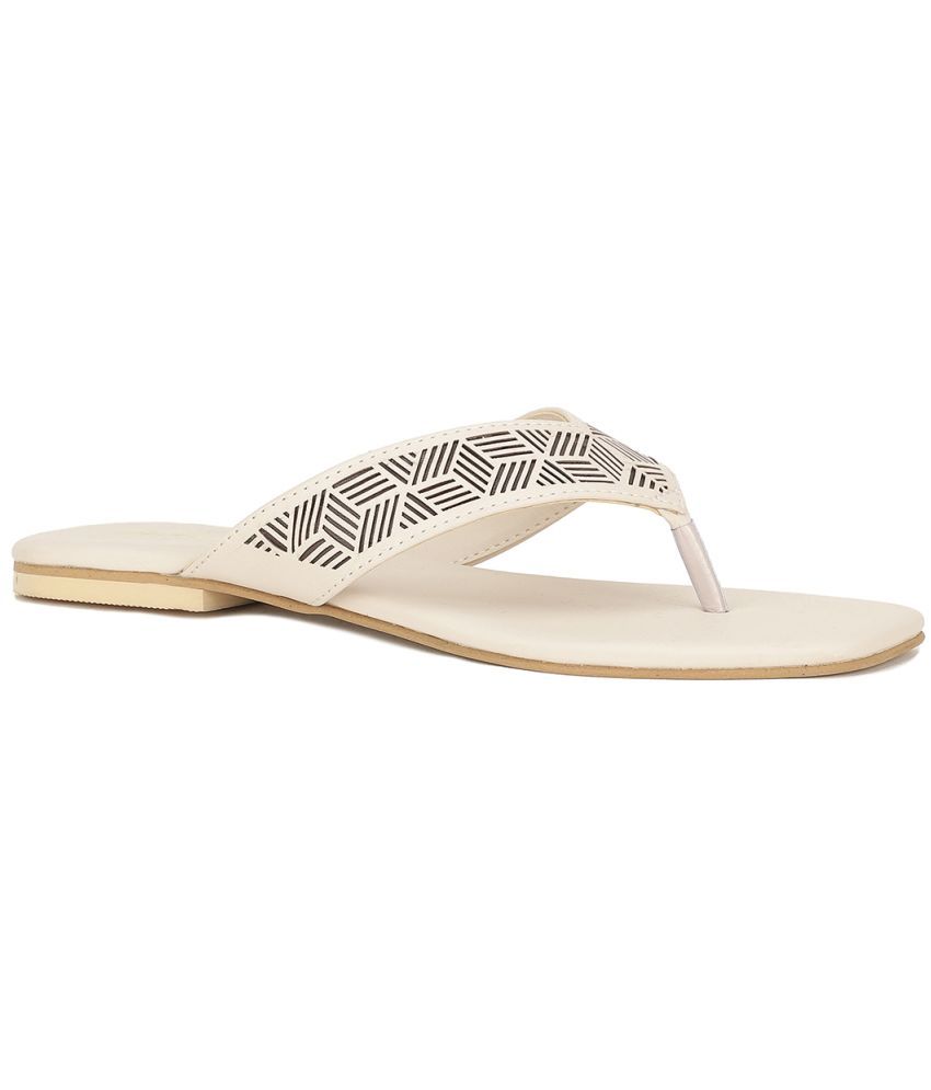     			Bata White Women's Flats