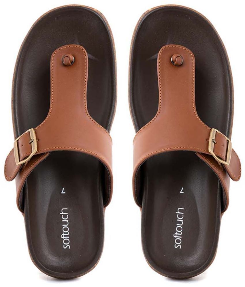     			KHADIM - Brown Men's Floater Sandals