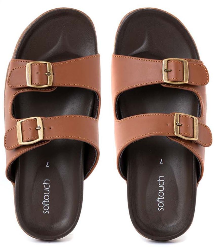     			KHADIM - Brown Men's Floater Sandals