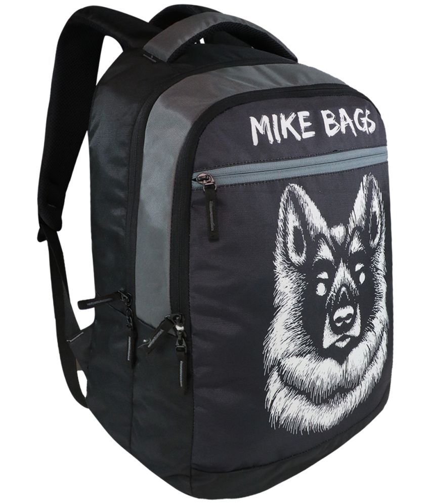     			mikebags 27 Ltrs Black Polyester College Bag