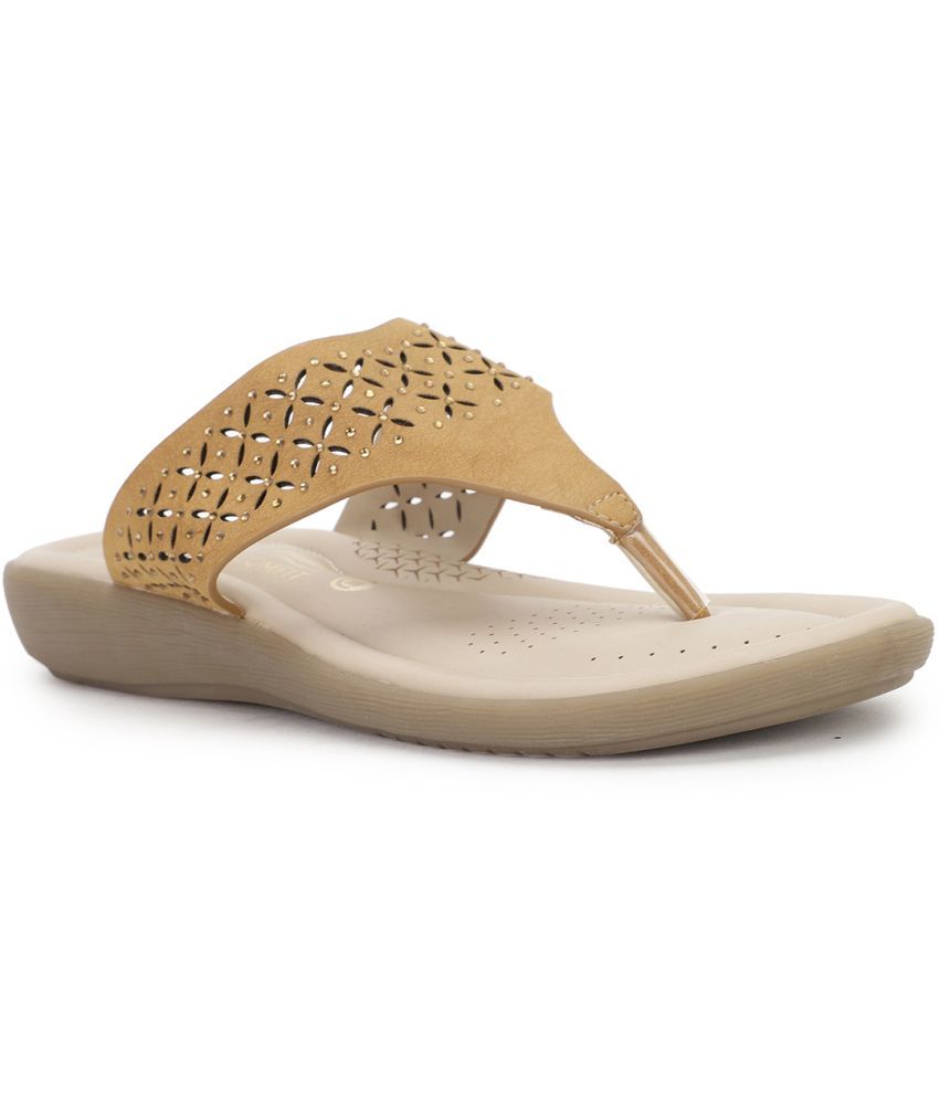     			Bata Comfit Tan Women's Flats