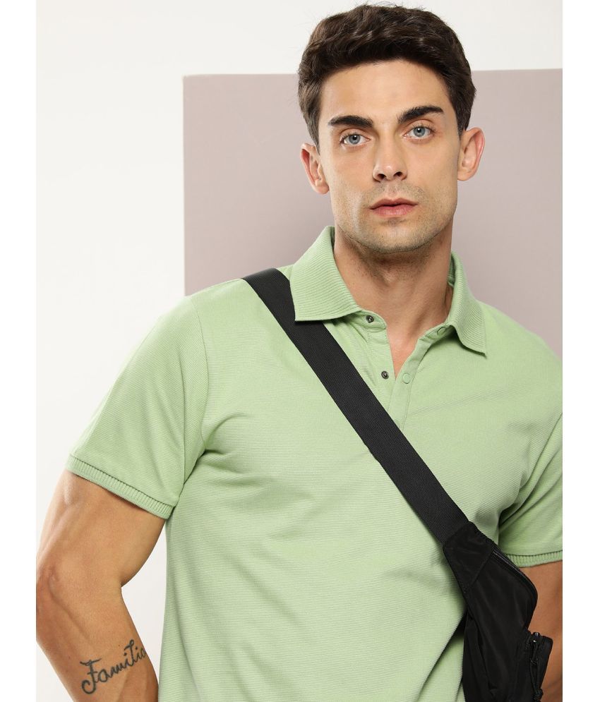     			Dillinger Cotton Regular Fit Solid Half Sleeves Men's T-Shirt - Green ( Pack of 1 )