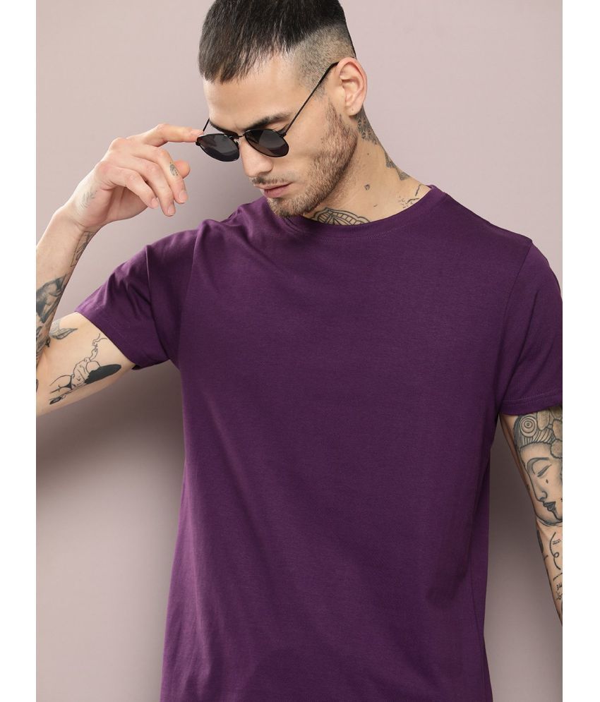     			Dillinger Pack of 1 Cotton Regular Fit Men's T-Shirt ( Purple )