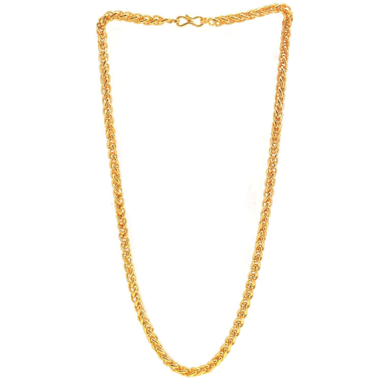     			Jewar Mandi Gold Plated Brass & Copper Chain Designer Link Chain Jewelry for Men & Boys 8314