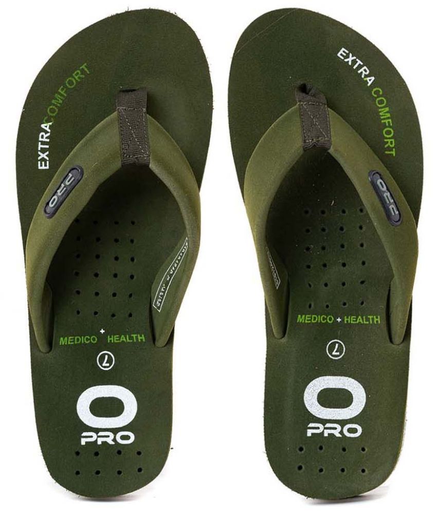     			KHADIM Green Men's Thong Flip Flop