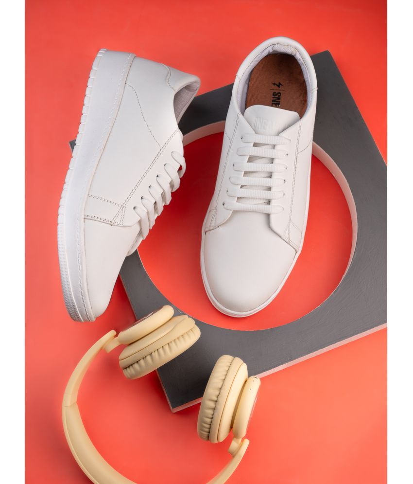     			Sneaklab Classic-01_White White Men's Lifestyle Shoes