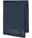 Lorenz Blue 100% Leather Men's RFID Wallet ( Pack of 1 )