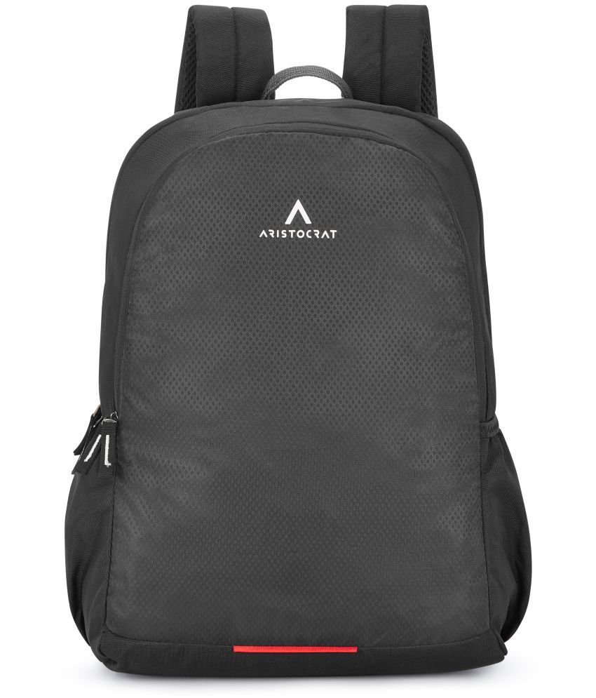     			Aristocrat Black Polyester Backpack ( 32 Ltrs )